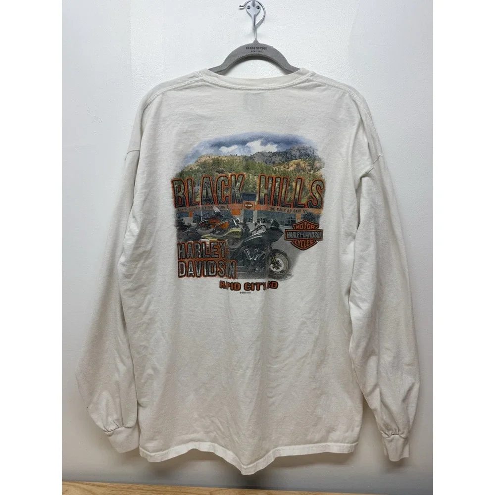 Harley Davidson Black Hills Rapid City SD Long Sleeve‎ Tee 2XL #24
